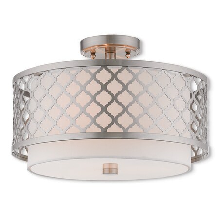 Arabesque 3 Light Brushed Nickel Ceiling MPN:41108-91