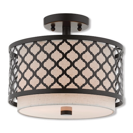 Arabesque 2 Light English Bronze Ceiling Mount MPN:41111-92