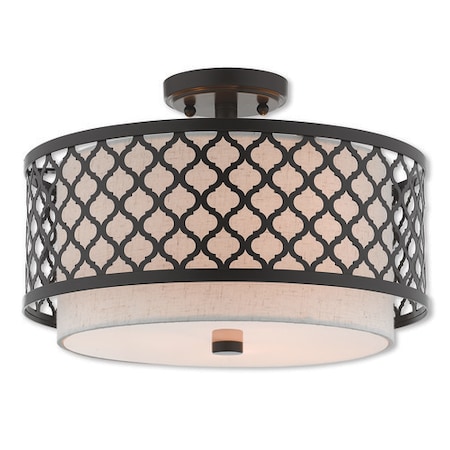 Arabesque 3 Light English Bronze Ceiling Mount MPN:41112-92