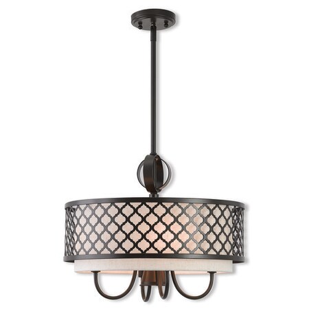 Arabesque 5 Light English Bronze Pendant Chandelier MPN:41115-92