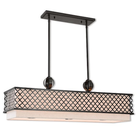 Arabesque 9 Light English Bronze Linear Chandelier MPN:41117-92