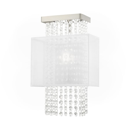Bella Vista 1 Light Brushed Nickel ADA Wall Sconce MPN:41128-91