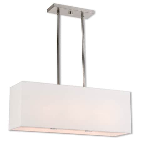 Summit 3 Light Brushed Nickel Linear Chandelier MPN:41153-91
