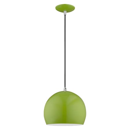 Metal Shade Mini Pendants 1 Light Shiny Apple Green Mini Pendant MPN:41181-78