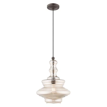 Art Glass Mini Pendants 1 Light English Bronze Mini Pendant MPN:41224-92