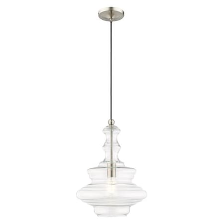Art Glass Mini Pendants 1 Light Brushed Nickel Mini Pendant MPN:41238-91