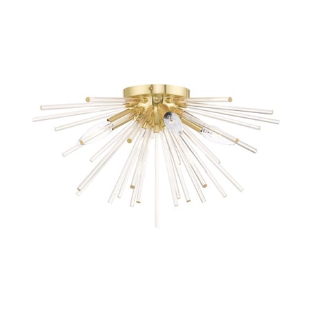 Utopia 4 Light Satin Brass Ceiling Mount MPN:41250-12
