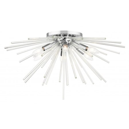 Polished Chrome Flush Mount, 6 Light MPN:41251-05