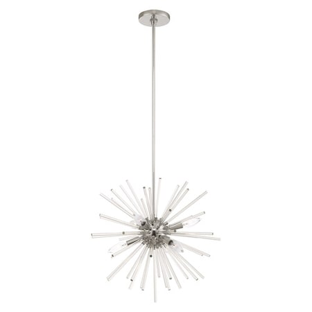 Utopia 6 Light Polished Chrome Pendant Chandelier MPN:41254-05