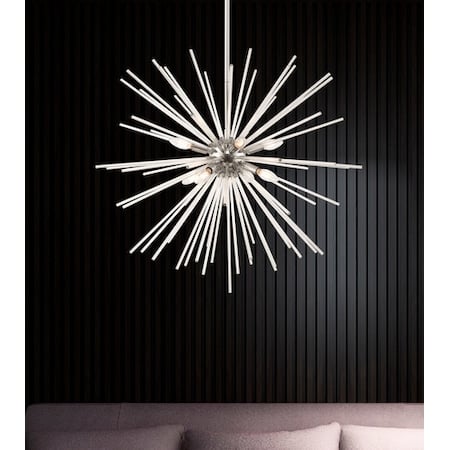 Utopia 8 Light Polished Chrome Pendant Chandelier MPN:41258-05