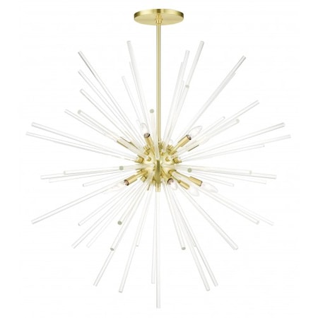 Satin BrassFoyer Pendant Chandelier, 12 L MPN:41259-12