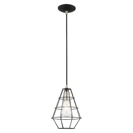 Geometric Shade Mini Pendants 1 Light Black Mini Pendant MPN:41322-04