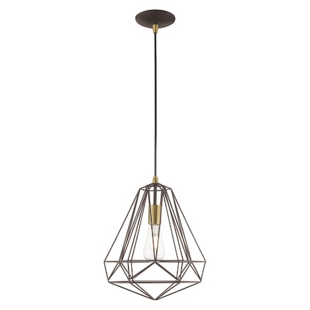 Geometric Shade Mini Pendants 1 Light Bronze Mini Pendant MPN:41324-07