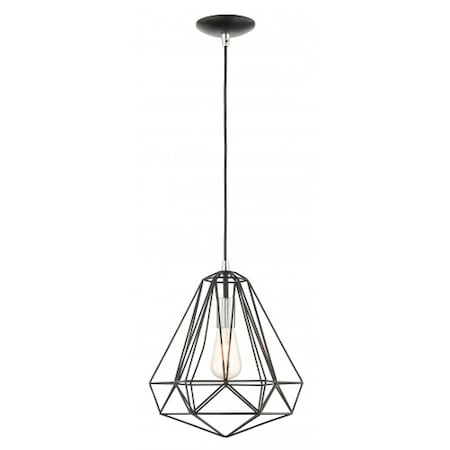 Shiny Black Pendant, 1 Light MPN:41324-68