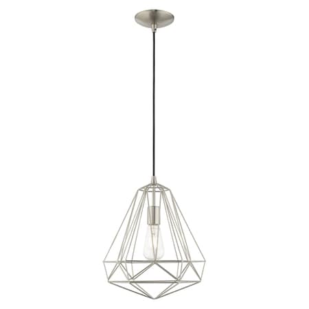 Geometric Shade Mini Pendants 1 Light Brushed Nickel Mini Pendant MPN:41324-91