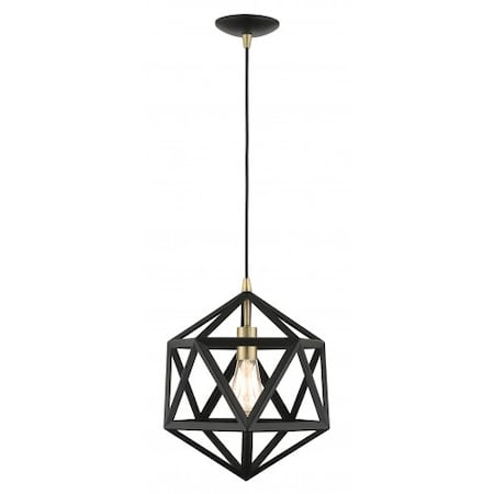 Textured Black Pendant, 1 Light MPN:41328-14