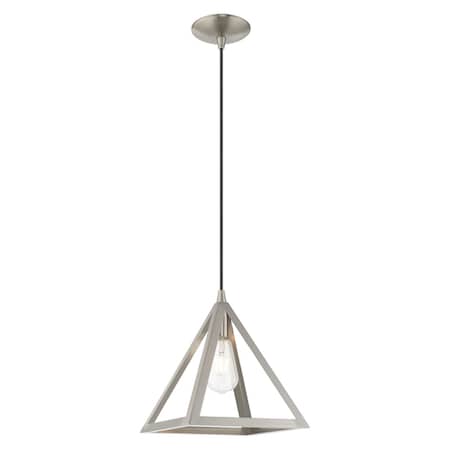 Geometric Shade Mini Pendants 1 Light Brushed Nickel Mini Pendant MPN:41329-91