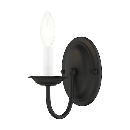 Home Basics 1 Light Black Wall Sconce MPN:4151-04