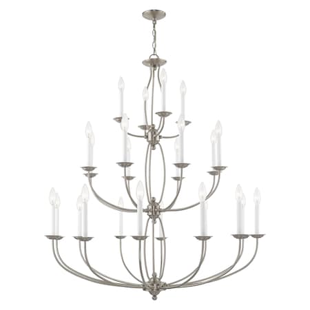 Home Basics 24 Light Brushed Nickel Chandelier MPN:4180-91