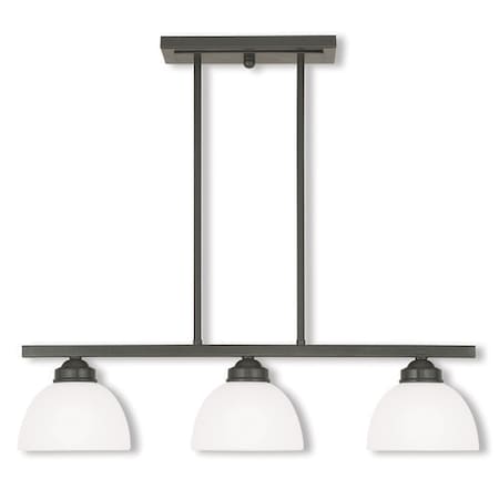Somerset 3 Light English Bronze Linear Chandelier MPN:4226-92
