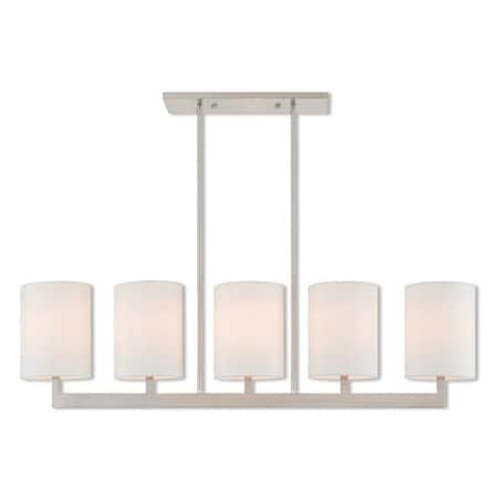 Hayworth 5 Light Brushed Nickel Linear Chandelier MPN:42406-91