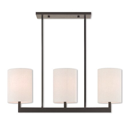 Hayworth 3 Light Bronze Linear Chandelier MPN:42426-07