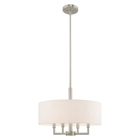 Meridian 4 Light Brushed Nickel Pendant Chandelier MPN:42604-91