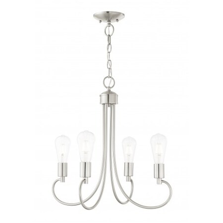 Brushed Nickel Chandelier, 4 Light MPN:42924-91