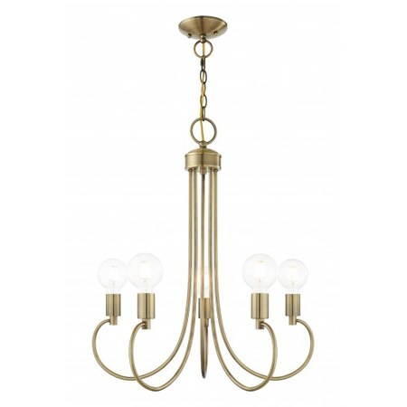 Antique Brass Chandelier, 5 Light MPN:42925-01