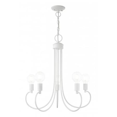 White Chandelier, 5 Light MPN:42925-03