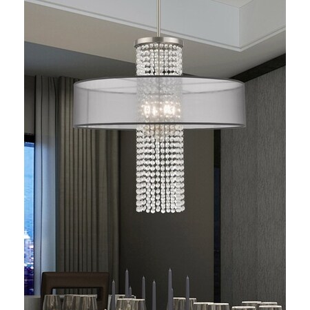 Bella Vista 4 Light Brushed Nickel Pendant Chandelier MPN:43205-91