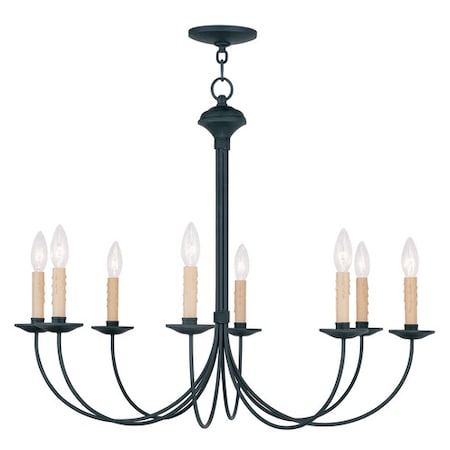 Heritage 8 Light Black Chandelier MPN:4457-04