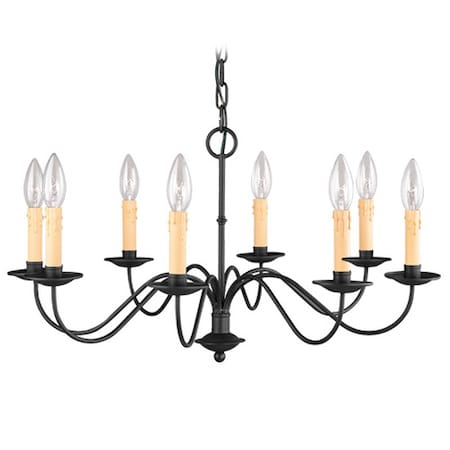 Heritage 8 Light Black Chandelier MPN:4468-04