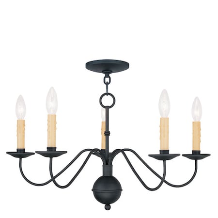 Heritage 5 Light Black Chandelier MPN:4495-04