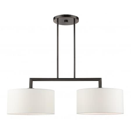 Black Chrome Linear Chandelier, 2 Light MPN:45492-46