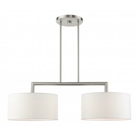 Brushed Nickel Linear Chandelier, 2 Light MPN:45492-91