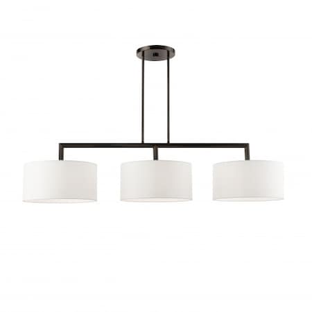 Black Chrome Linear Chandelier, 3 Light MPN:45493-46