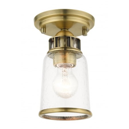 Antique Brass Flush Mount, 1 Light MPN:45501-01