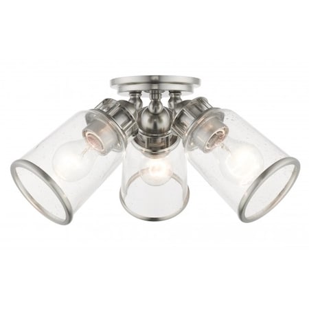 Brushed Nickel Flush Mount, 3 Light MPN:45503-91