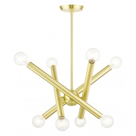 Satin BrassChandelier, 8 Light MPN:45584-12