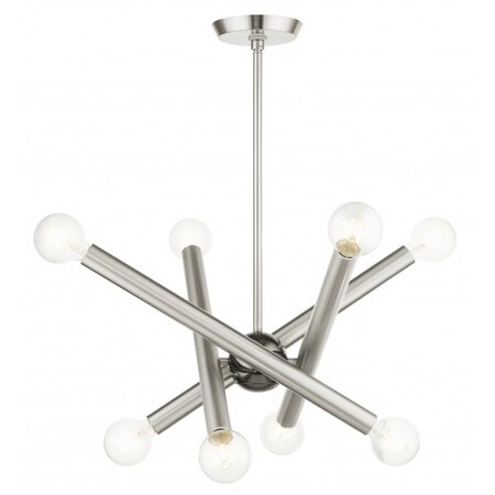 Brushed Nickel Chandelier, 8 Light MPN:45584-91