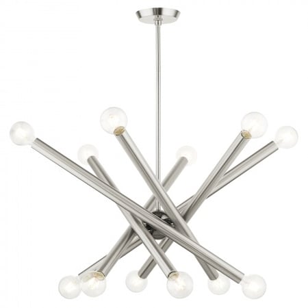 Brushed Nickel Chandelier, 12 Light MPN:45586-91
