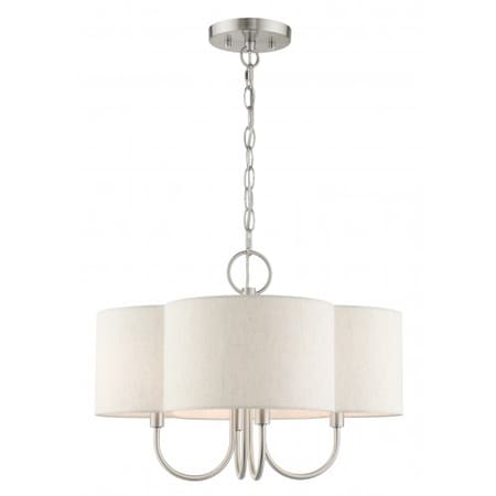 Brushed Nickel Chandelier, 4 Light MPN:45806-91