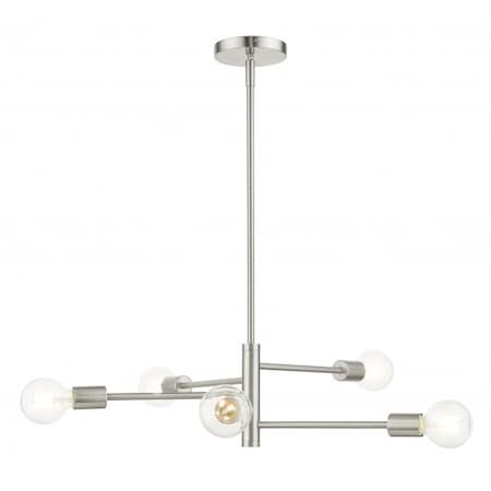 Brushed Nickel Chandelier, 5 Light MPN:45865-91