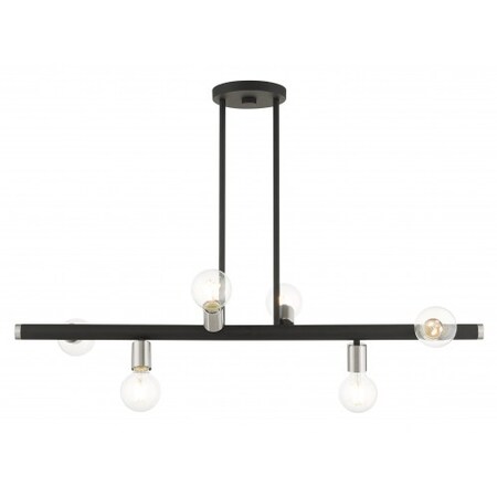 Black Linear Chandelier, 6 Light MPN:45866-04