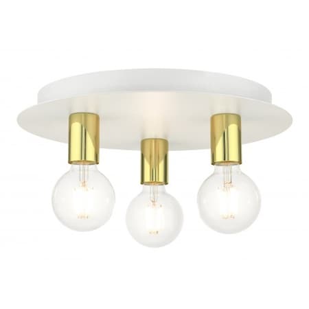 White Flush Mount, 3 Light MPN:45873-03