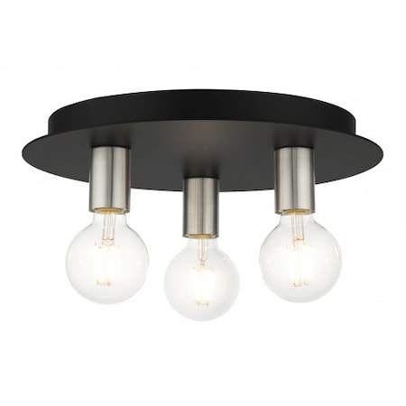 Black Flush Mount, 3 Light MPN:45873-04