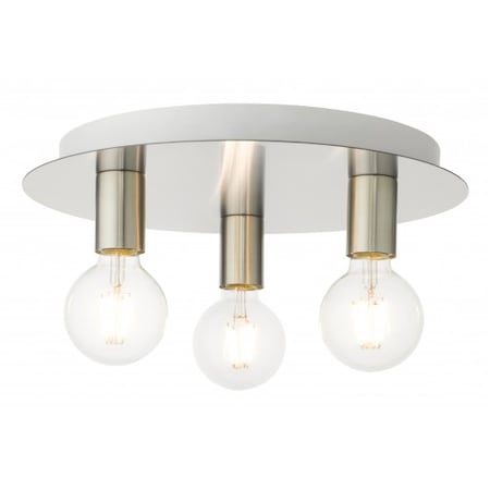 Brushed Nickel Flush Mount, 3 Light MPN:45873-91