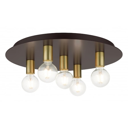 Bronze Flush Mount, 5 Light MPN:45875-07