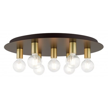 Bronze Flush Mount, 7 Light MPN:45876-07